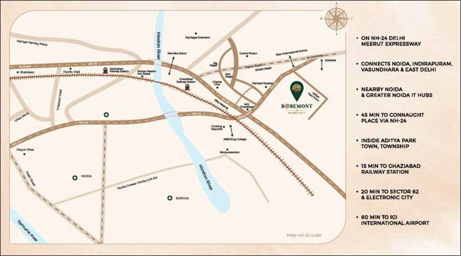 3 bhk in rosemont residency